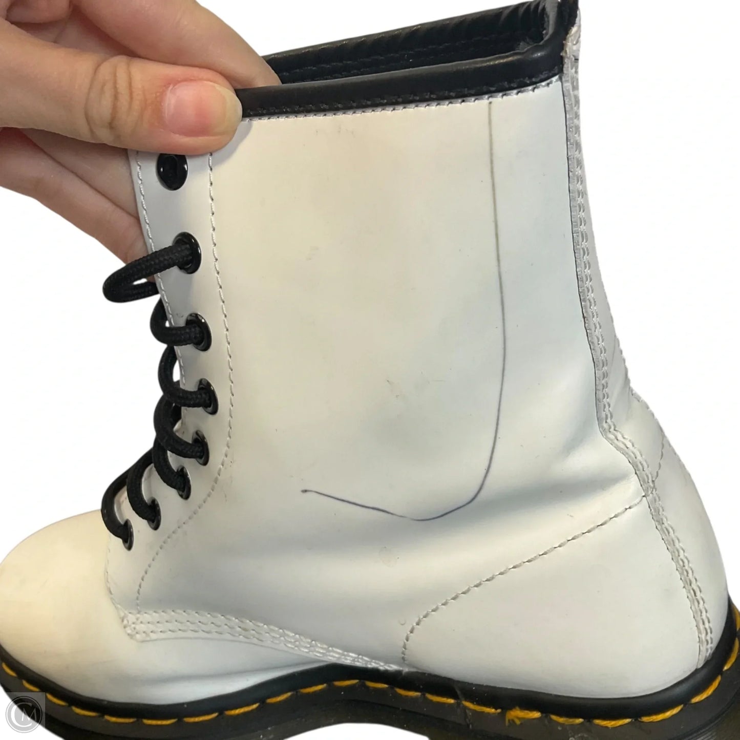 Boots Combat By Dr Martens In White, Size: 9