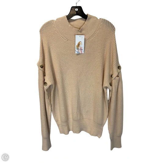 Sweater By Clothes Mentor In Cream, Size: L