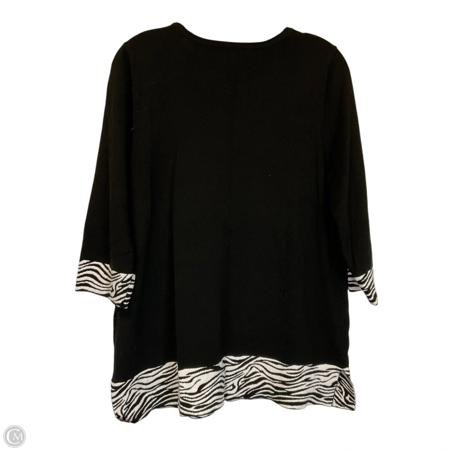 Top Long Sleeve By Chicos In Black, Size: L