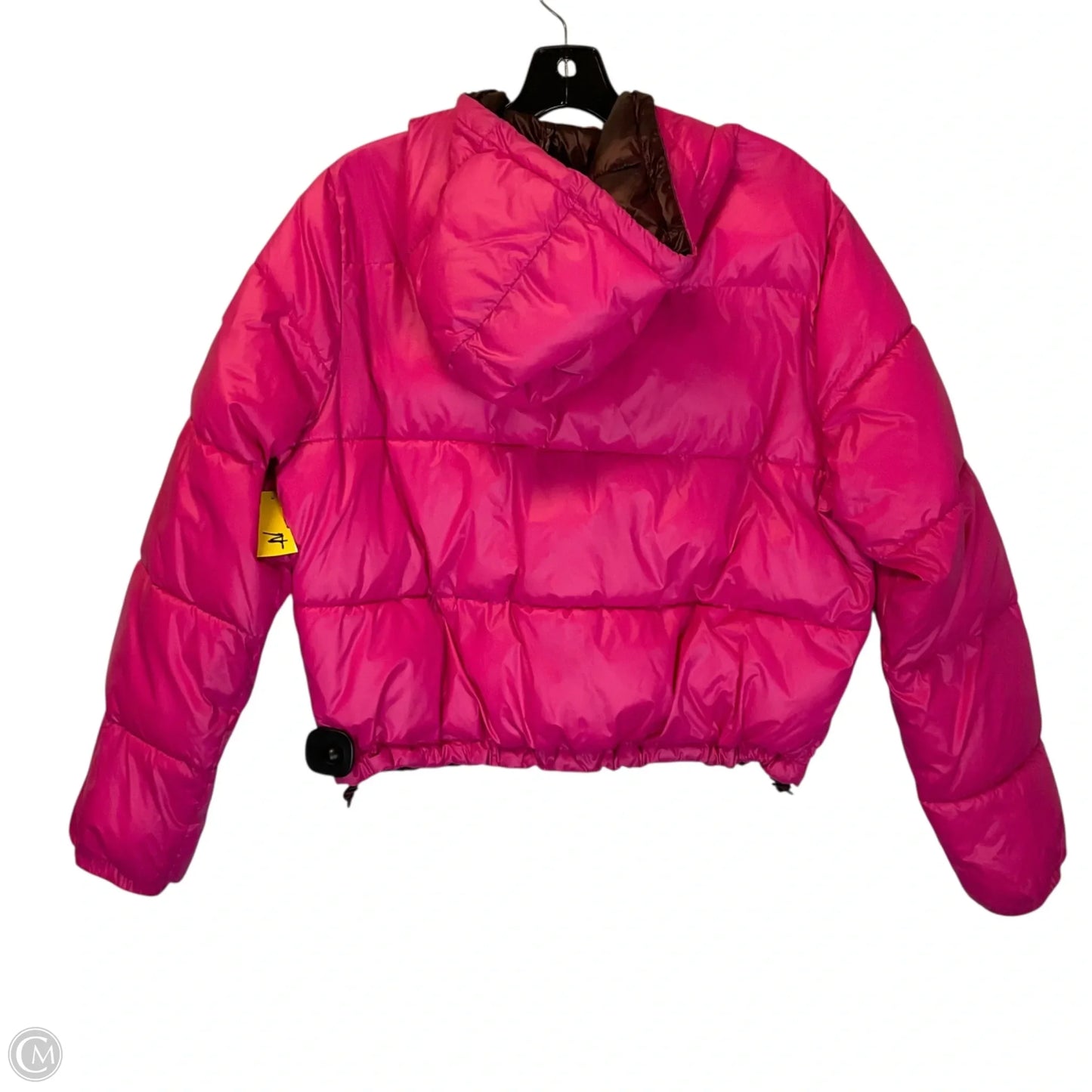 Jacket Puffer & Quilted By Calvin Klein In Pink, Size: M