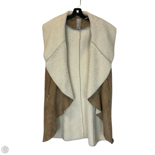 Vest Faux Fur & Sherpa By Dolan Left Coast In Brown, Size: M