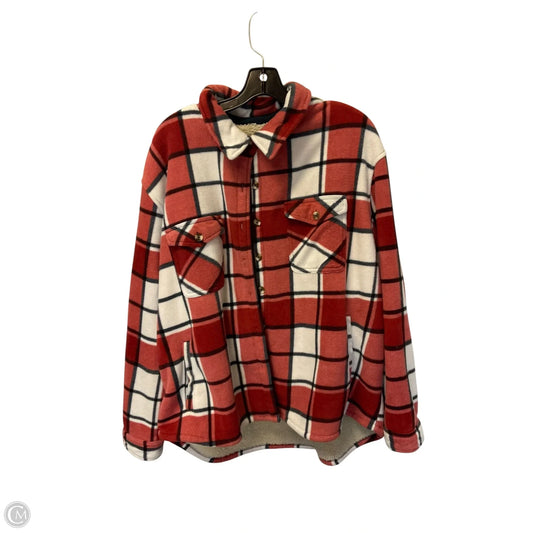 Jacket Faux Fur & Sherpa By Sage In Plaid Pattern, Size: Xxl