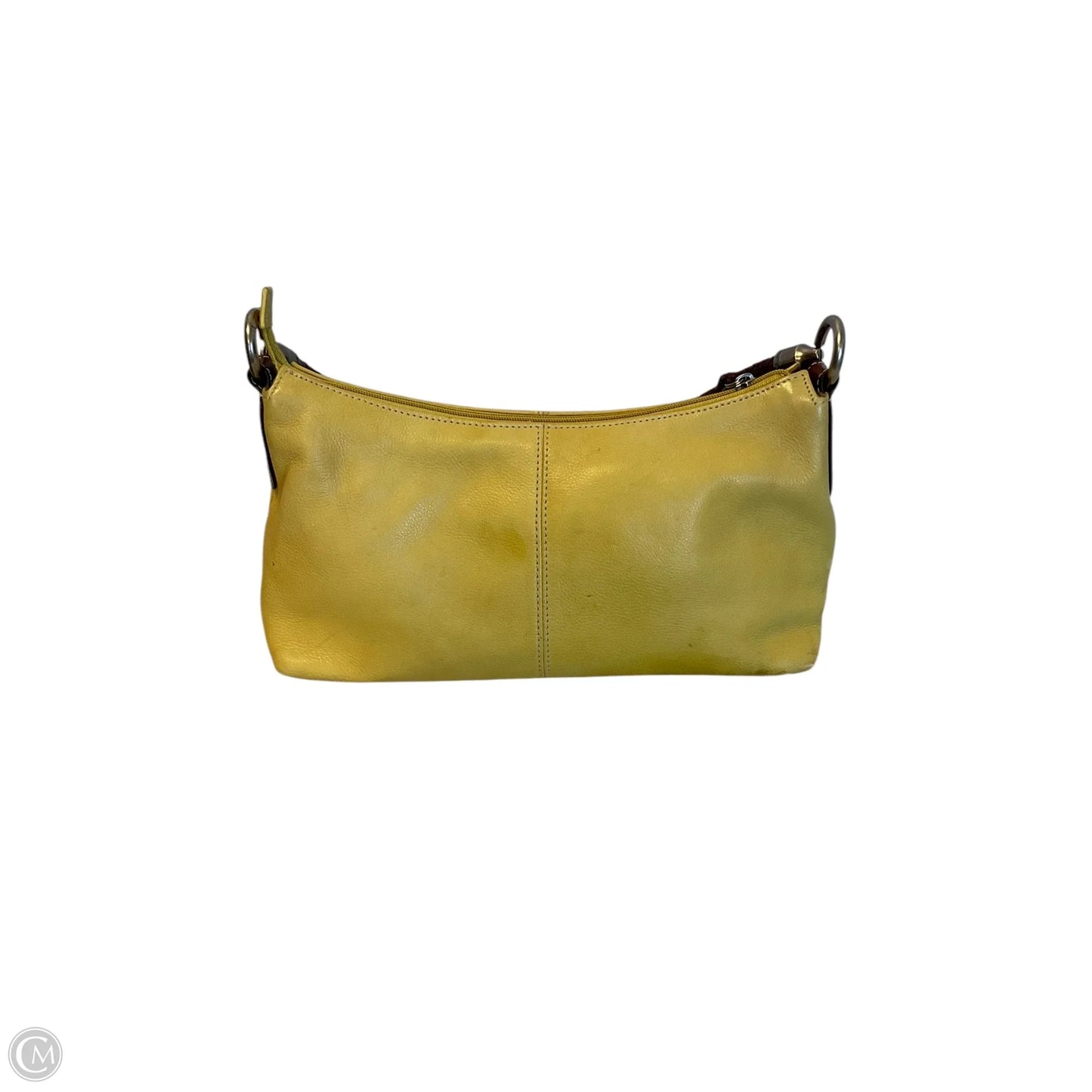 Handbag Leather By Fossil, Size: Medium