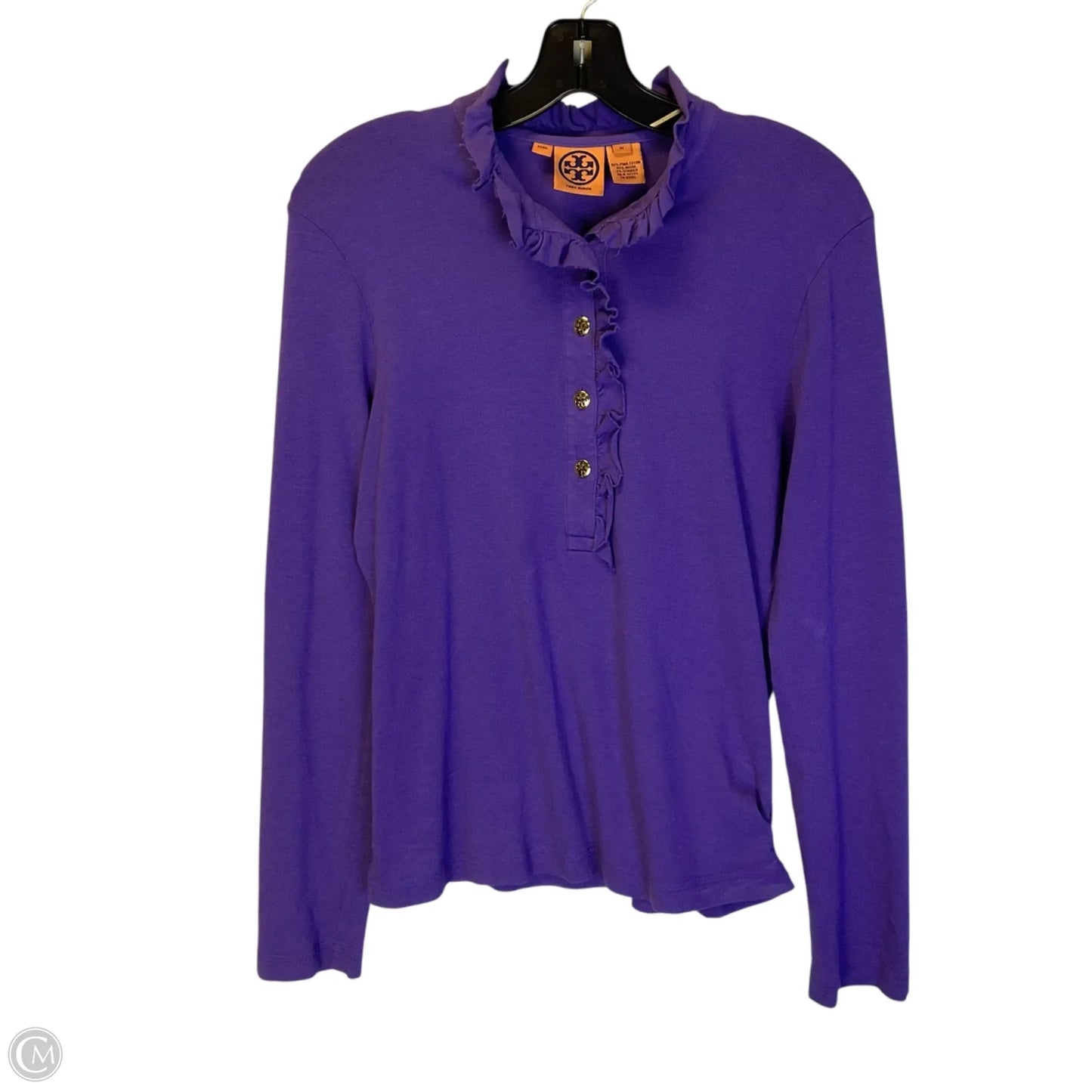 Top Long Sleeve Designer By Tory Burch In Purple, Size: M