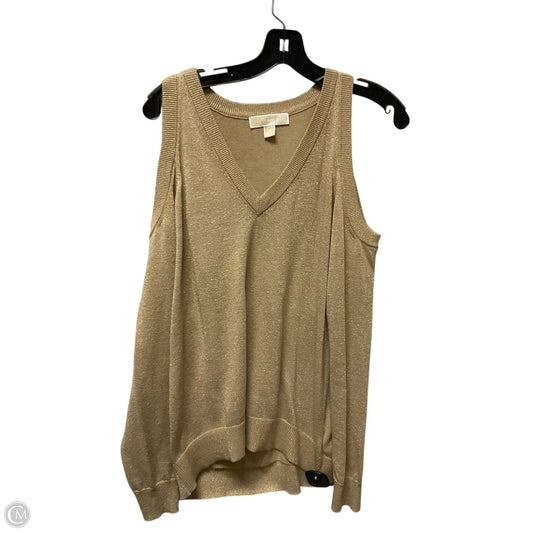 Vest Sweater By Michael By Michael Kors In Beige, Size: S