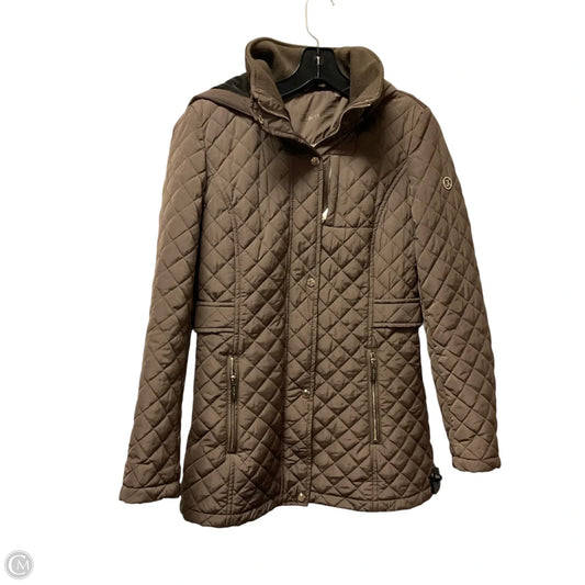 Jacket Puffer & Quilted By Calvin Klein In Brown, Size: S