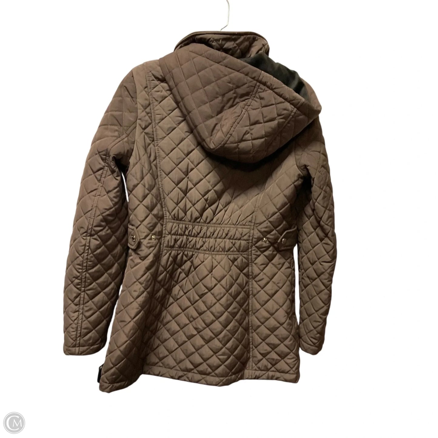 Jacket Puffer & Quilted By Calvin Klein In Brown, Size: S