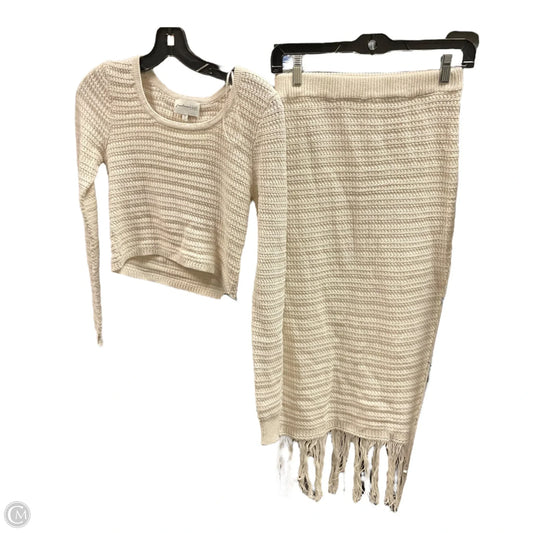 Skirt Set 2pc By Freshman In Beige, Size: S