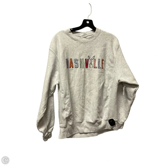 Sweatshirt Crewneck By Champion In Grey, Size: M