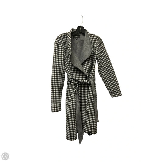 Coat Trench Coat By Talbots In Black & White, Size: 2