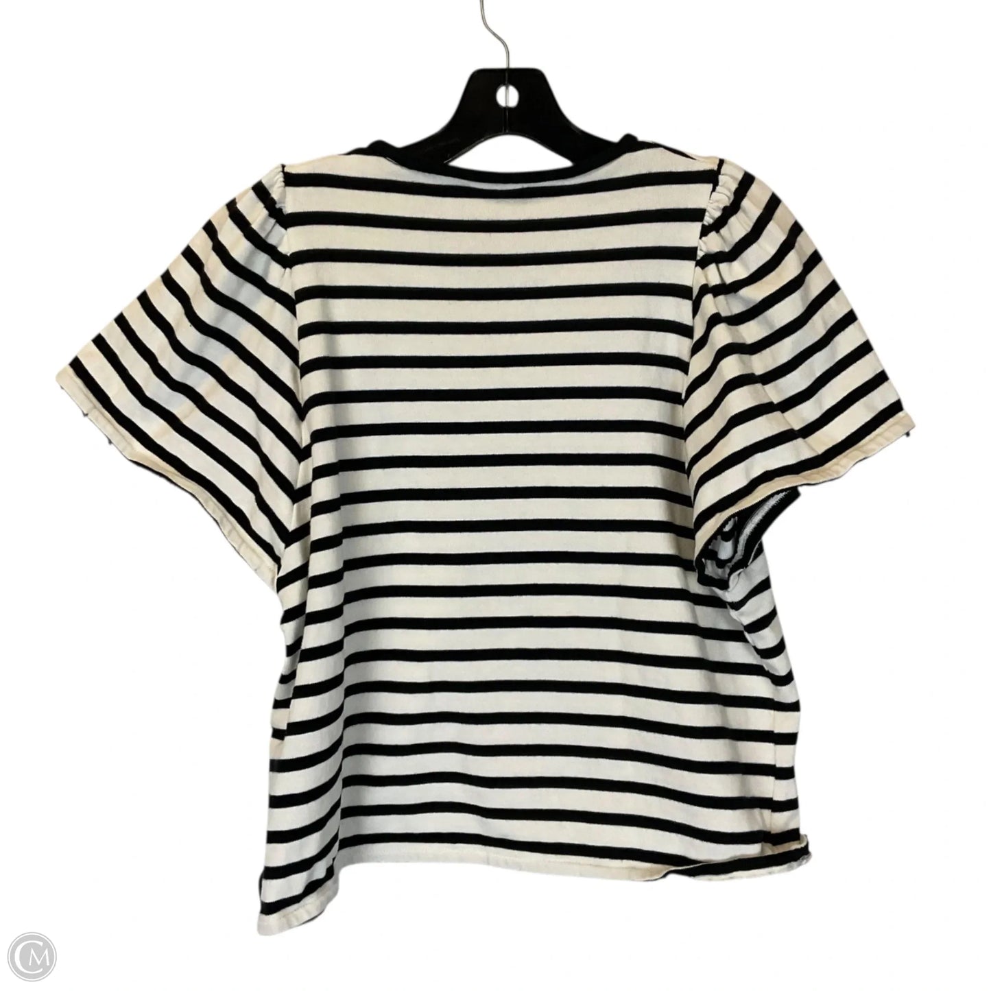 Top Short Sleeve Designer By Kate Spade In Striped Pattern, Size: S