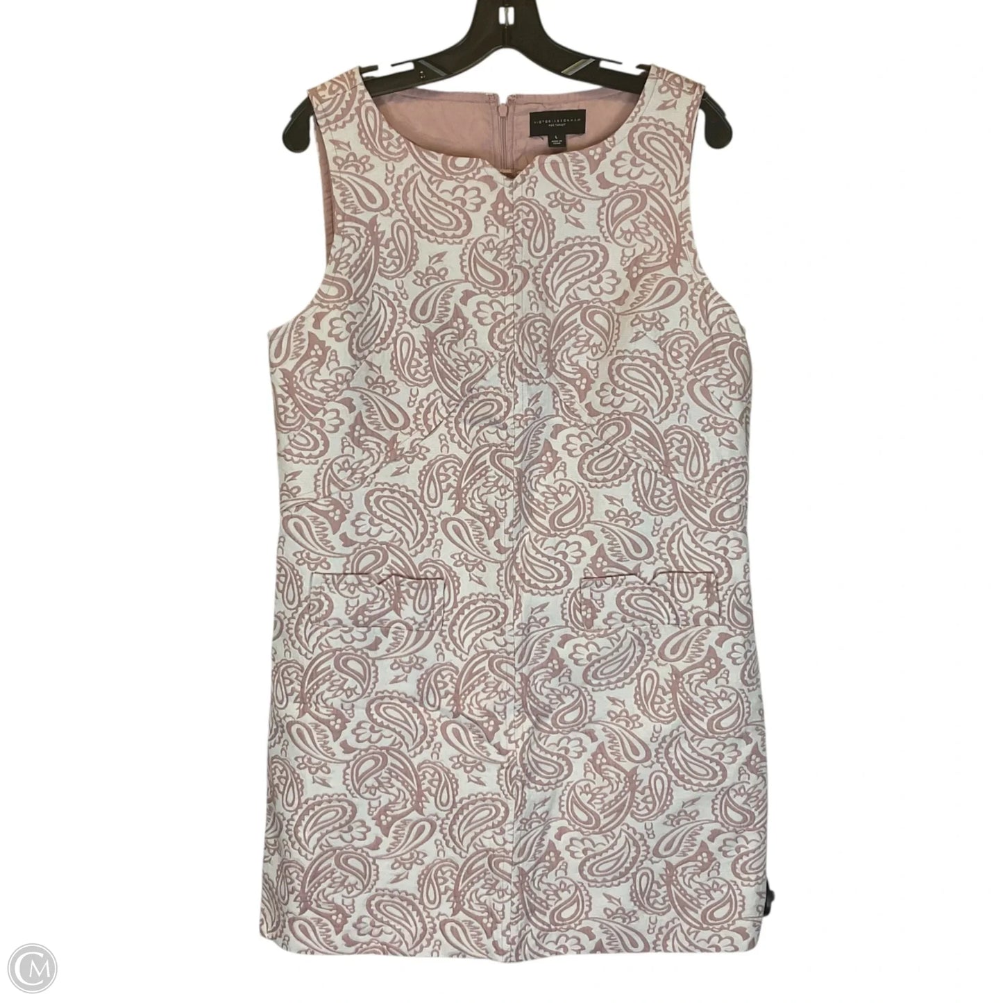 Dress Casual Midi By Target-designer In Pink & White, Size: L