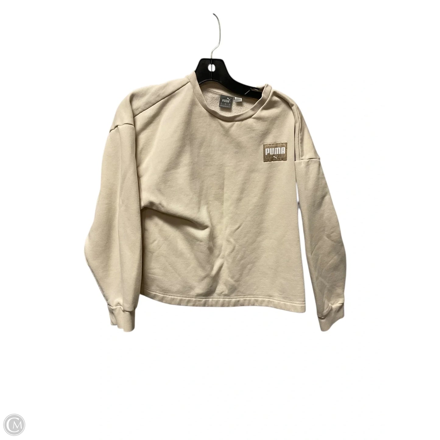 Sweatshirt Crewneck By Puma In Beige, Size: S