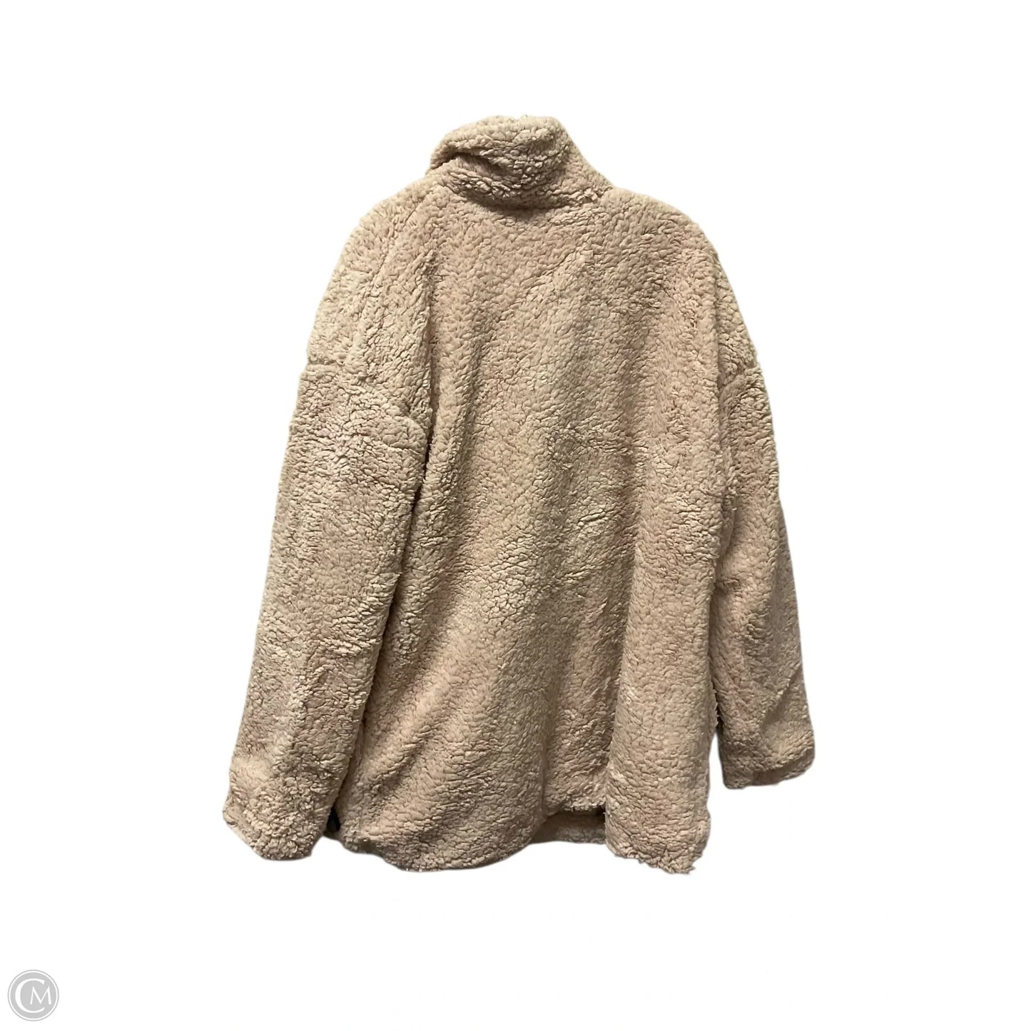 Jacket Faux Fur & Sherpa By Chicsoul In Brown, Size: 3x