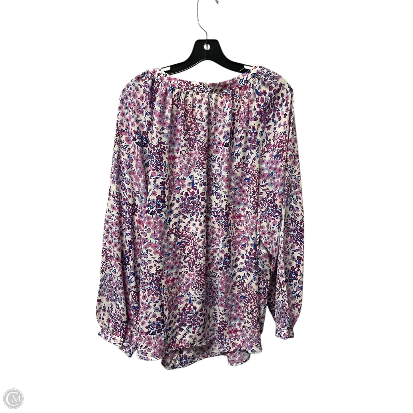 Top Long Sleeve By Talbots In Purple, Size: 3x