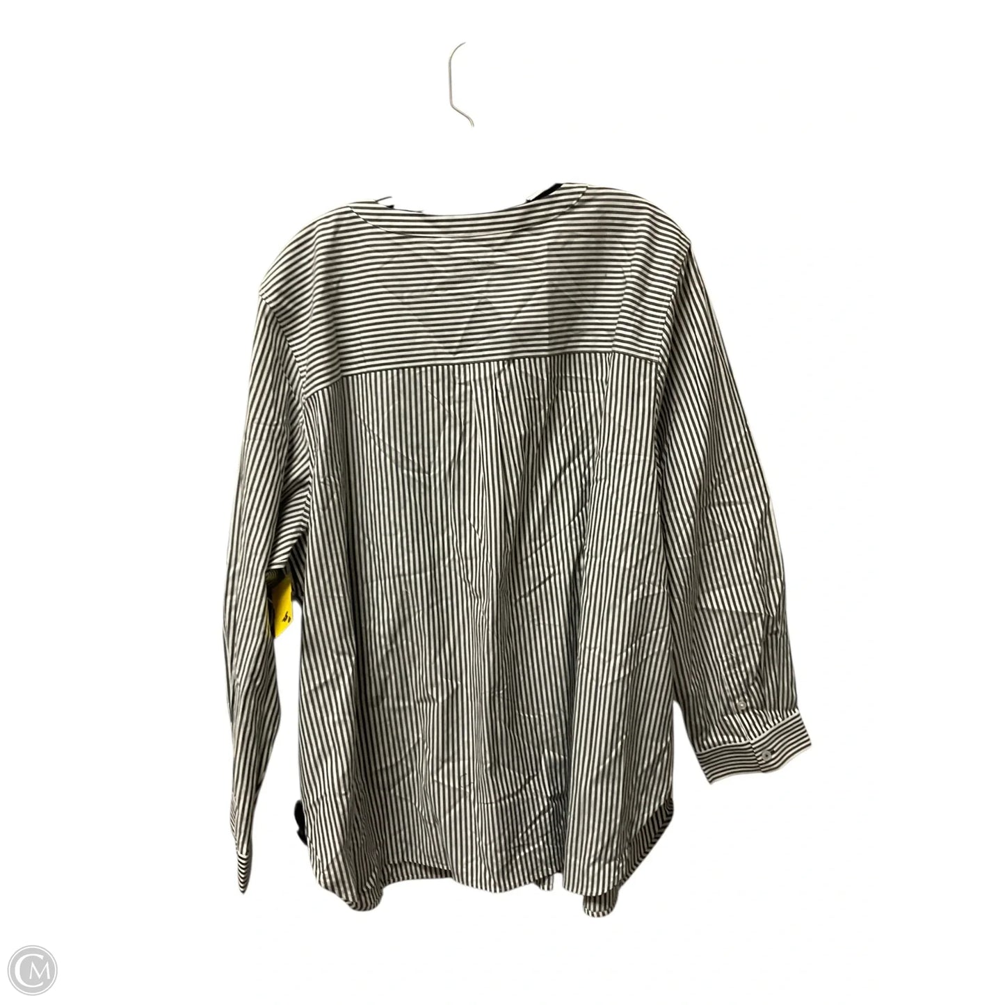 Top Long Sleeve By Talbots In Striped Pattern, Size: 3x