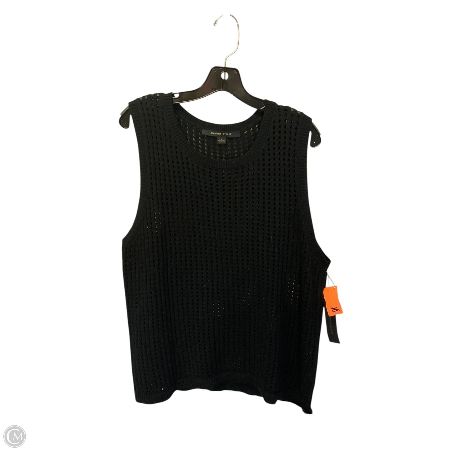 Vest Sweater By Cynthia Steffe In Black, Size: Xl