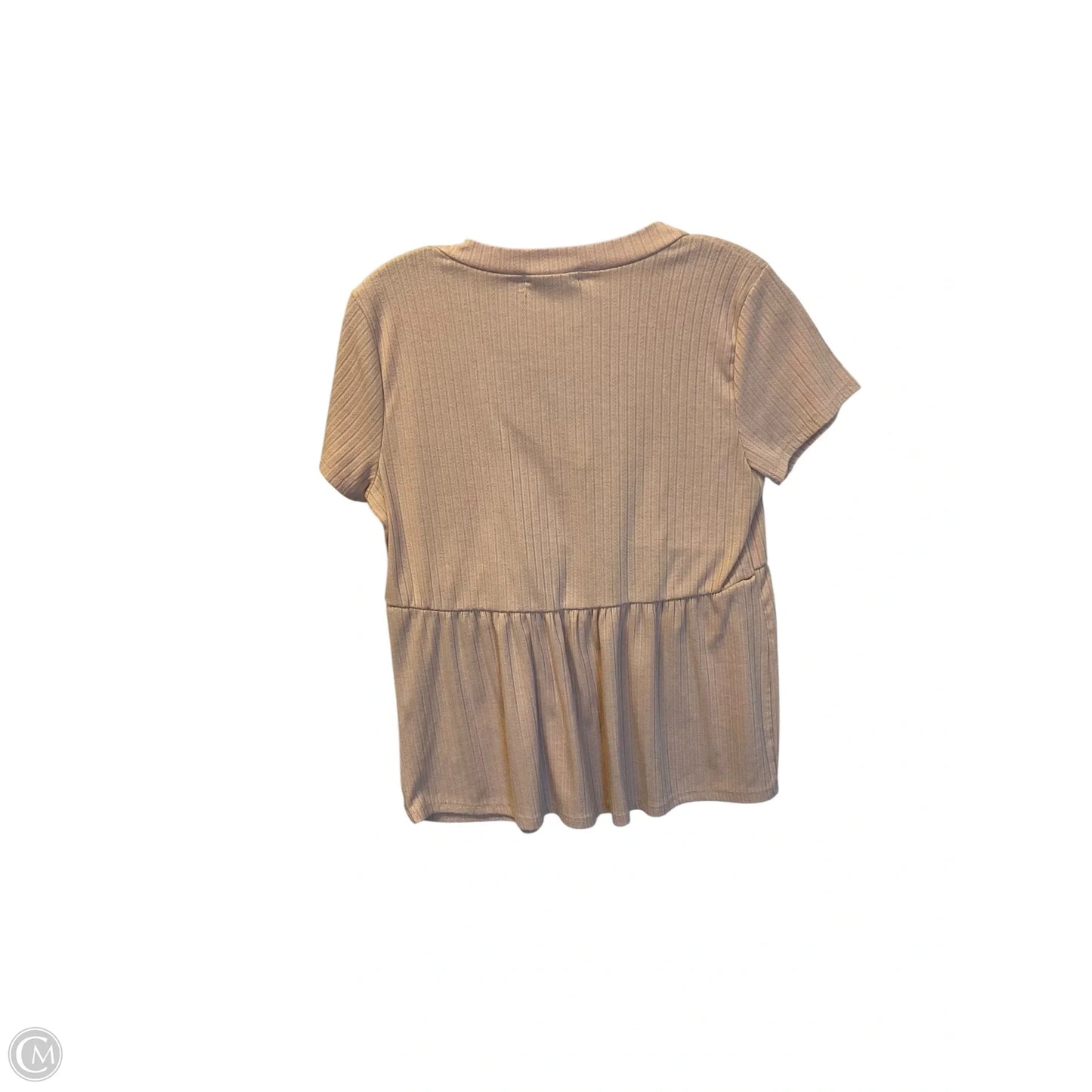 Top Short Sleeve By Clothes Mentor In Tan, Size: S