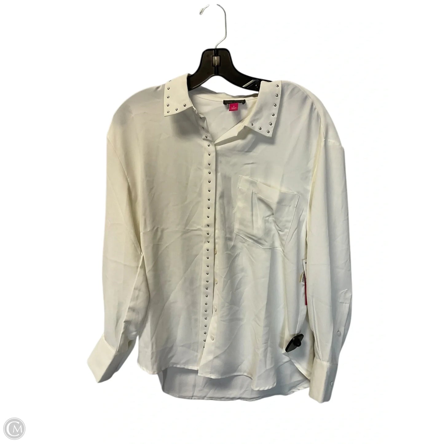 Top Long Sleeve By Vince Camuto In Cream, Size: S