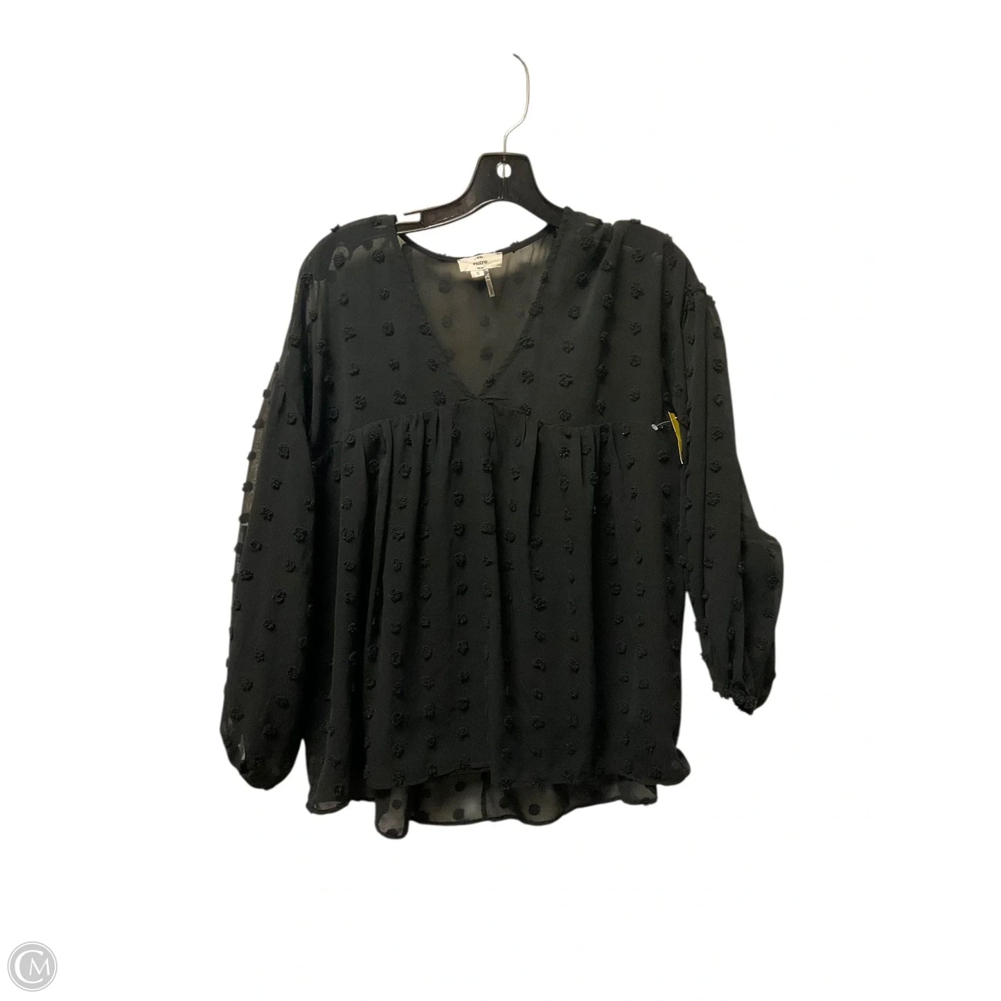 Top Long Sleeve By Entro In Black, Size: S