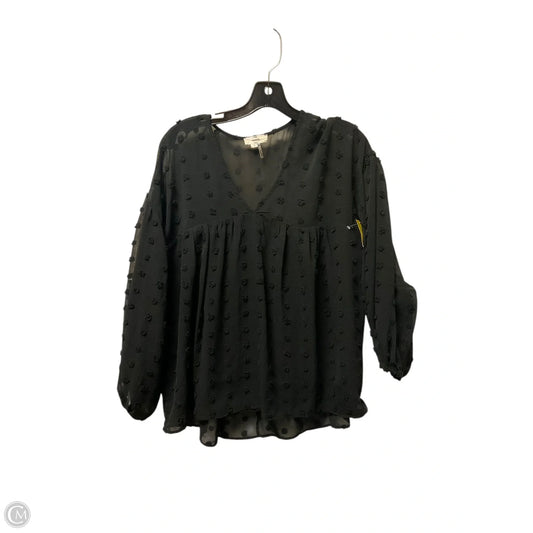 Top Long Sleeve By Entro In Black, Size: S