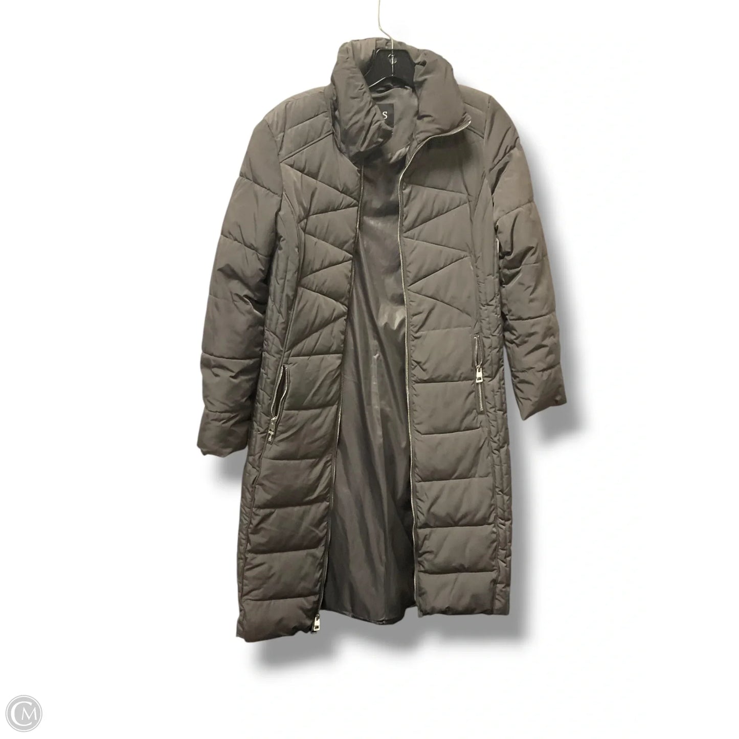 Coat Puffer & Quilted By Guess In Grey, Size: L