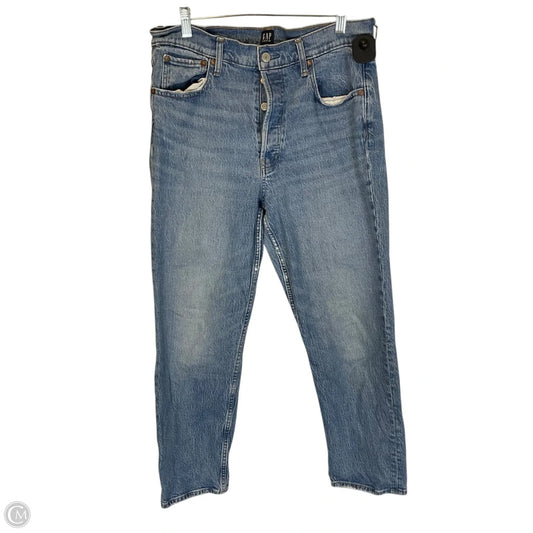 Jeans Straight By Gap In Blue Denim, Size: 12