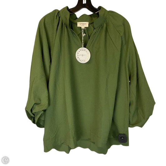 Top Long Sleeve By Umgee In Green, Size: 1X