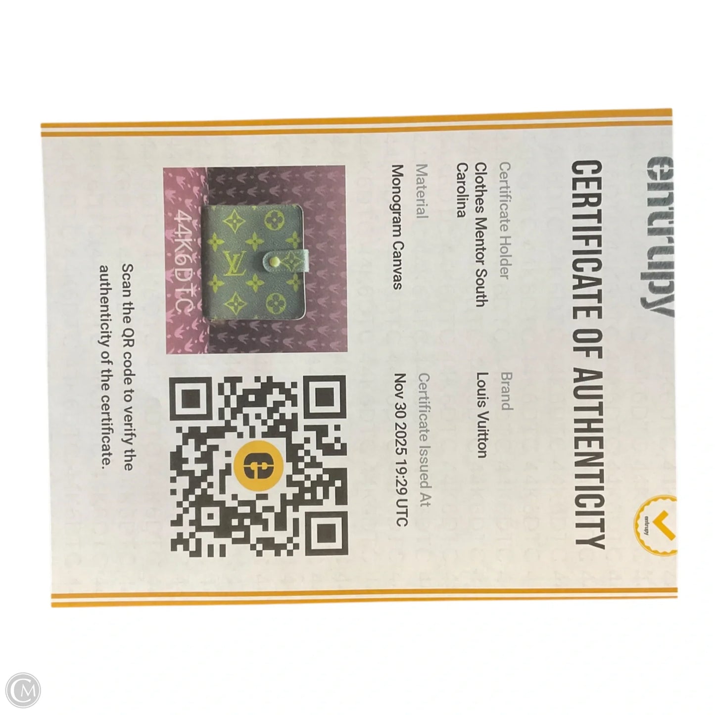 Wallet Luxury Designer By Louis Vuitton, Size: Small