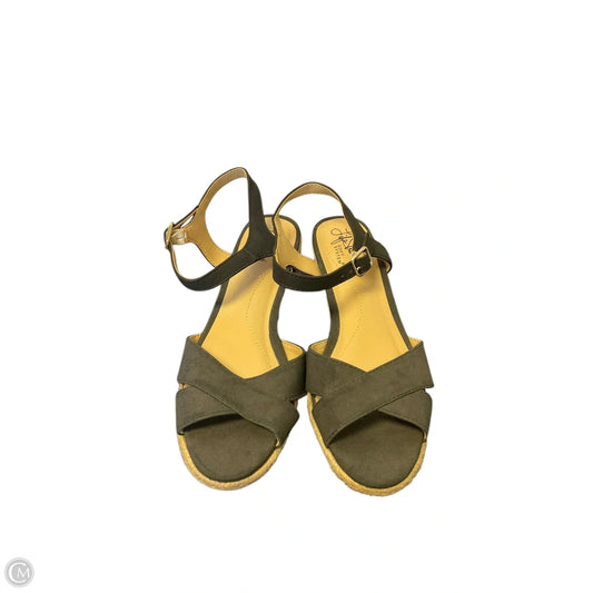 Sandals Heels Wedge By Life Stride In Black, Size: 6.5