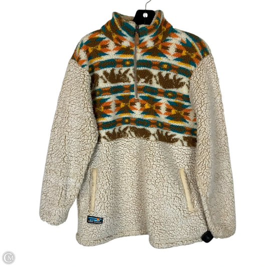 Jacket Fleece By Simply Southern In Cream, Size: L