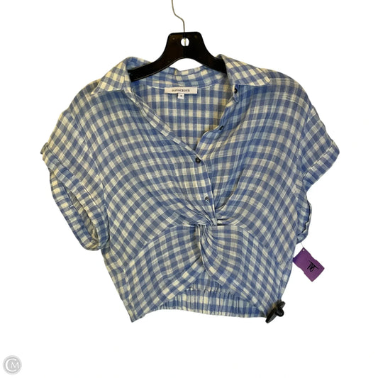 Top Short Sleeve By Olivaceous In Blue, Size: S