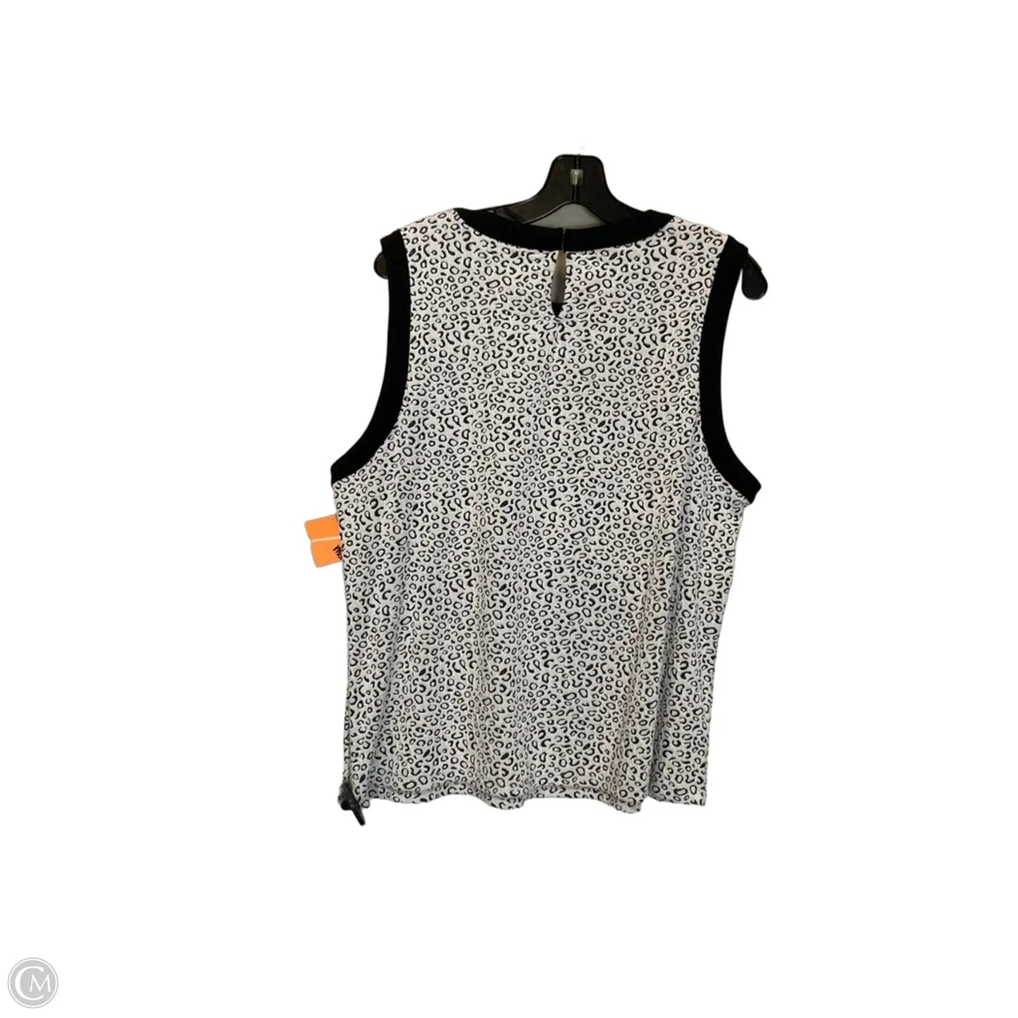 Top Short Sleeve By Ann Taylor In Black & White, Size: Xl