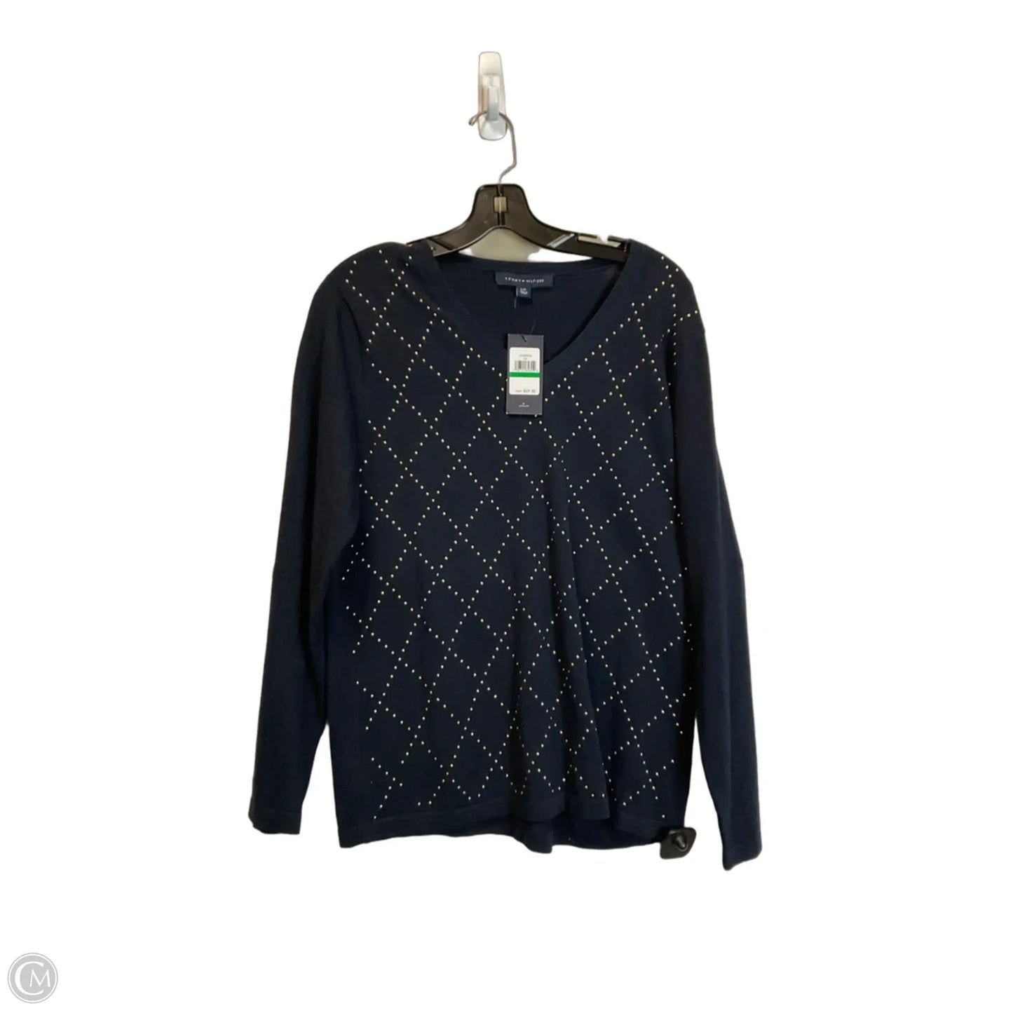 Top Long Sleeve By Tommy Hilfiger In Navy, Size: L