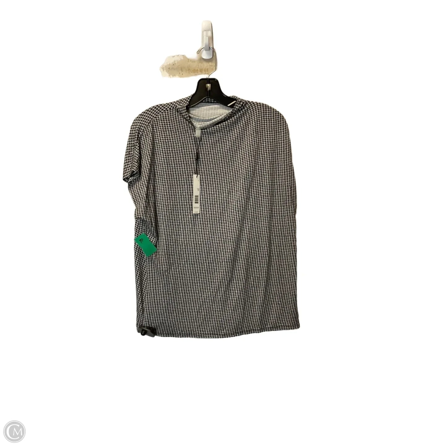 Top Short Sleeve By Tahari In Black & White, Size: L