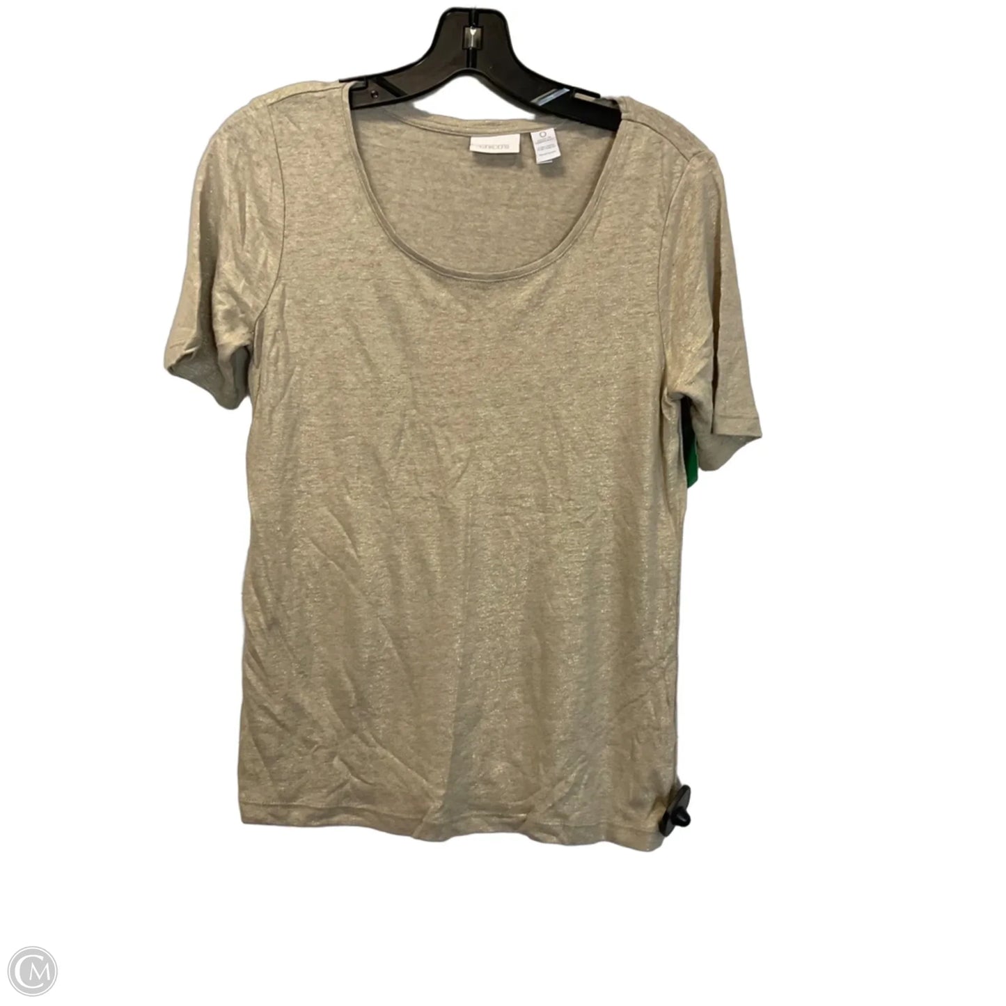 Top Short Sleeve By Chicos In Gold, Size: Xs
