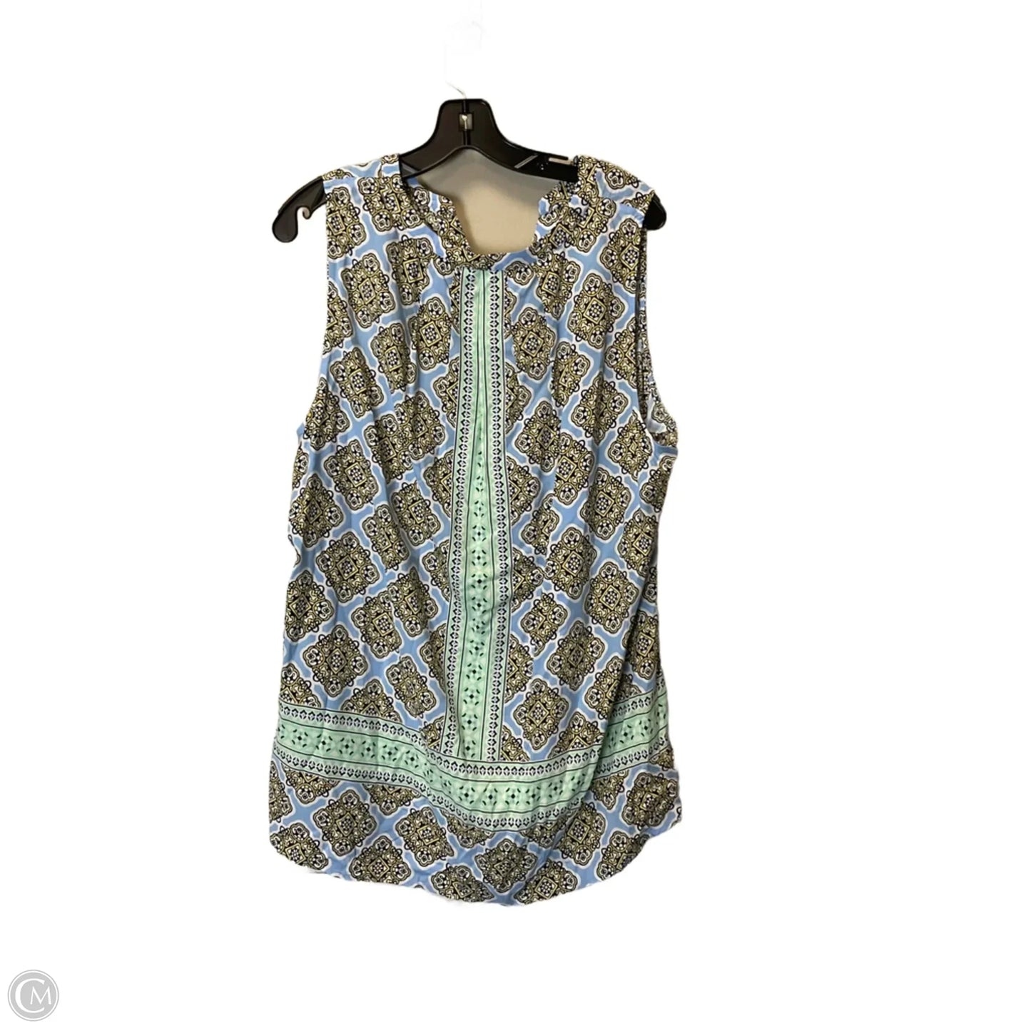Top Sleeveless By Crown And Ivy In Blue, Size: 3x