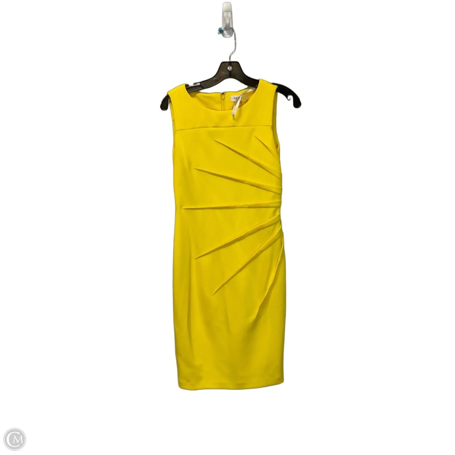 Dress Work By Calvin Klein In Yellow, Size: 4
