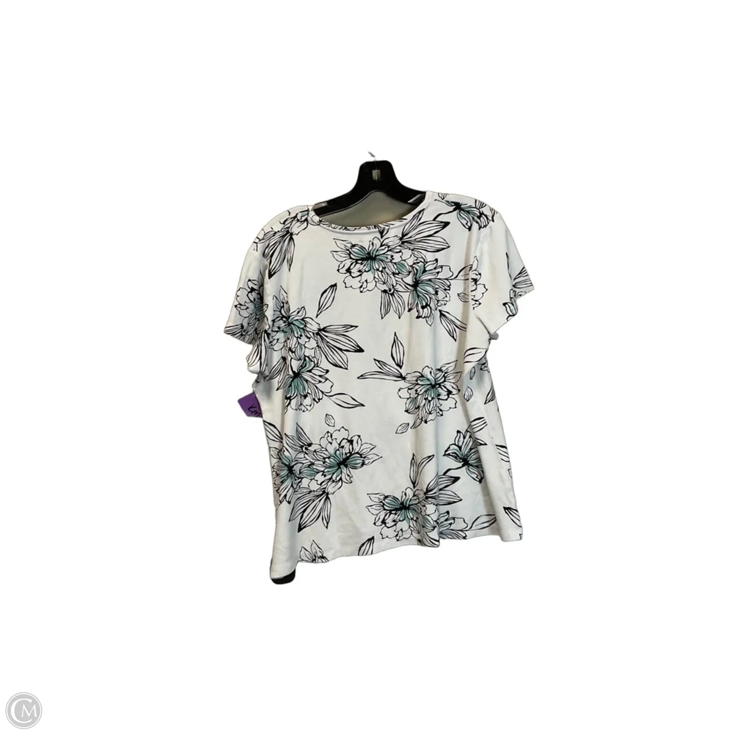 Top Short Sleeve By Croft And Barrow In White, Size: Xl
