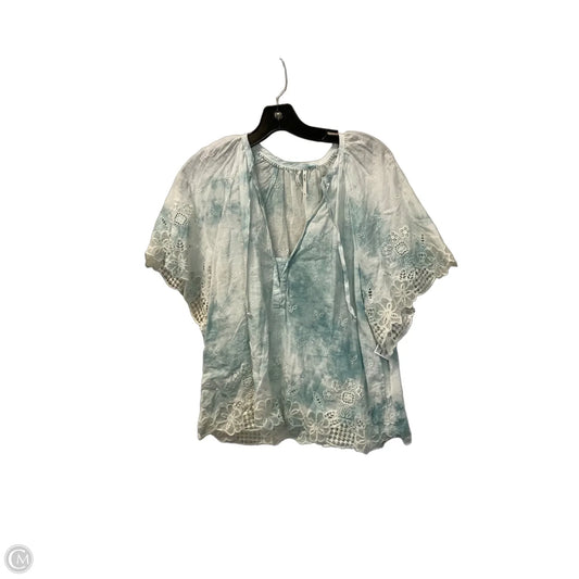 Top Short Sleeve By Anthropologie In Blue, Size: Xs