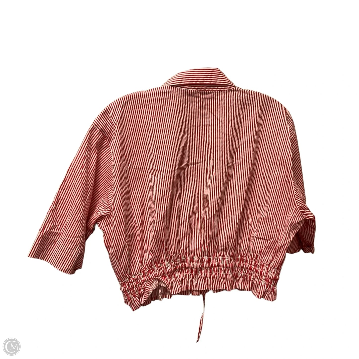 Top Short Sleeve By Clothes Mentor In Red & White, Size: M