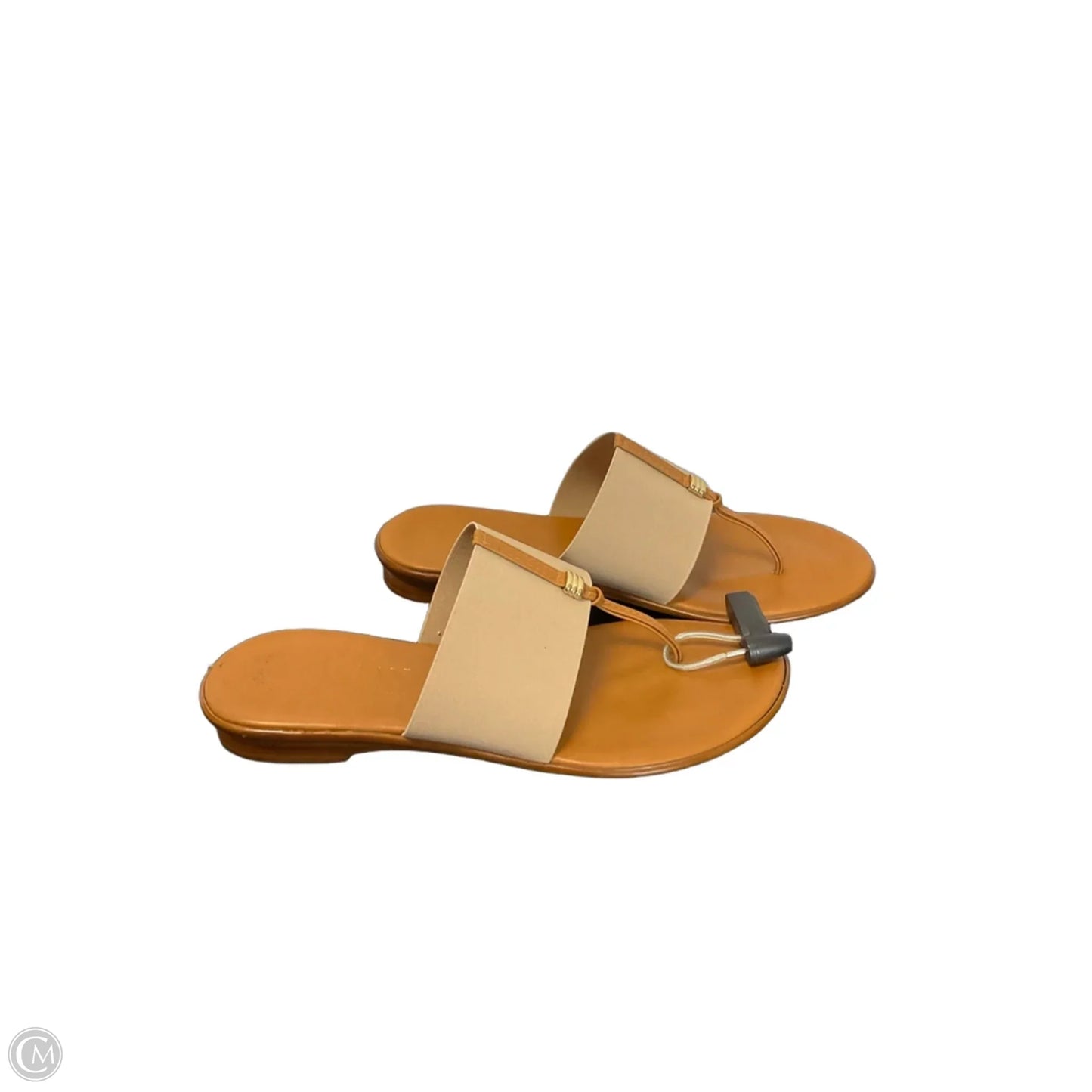 Sandals Flats By Italian Shoemakers In Taupe, Size: 9