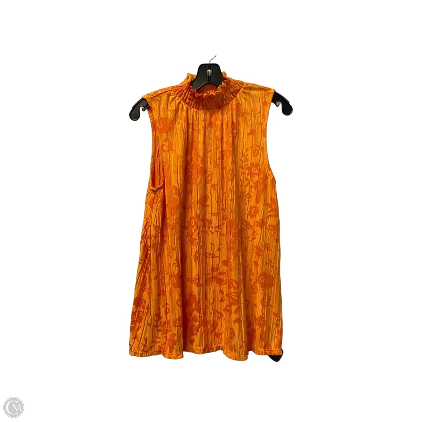 Top Sleeveless By Cato In Orange, Size: L