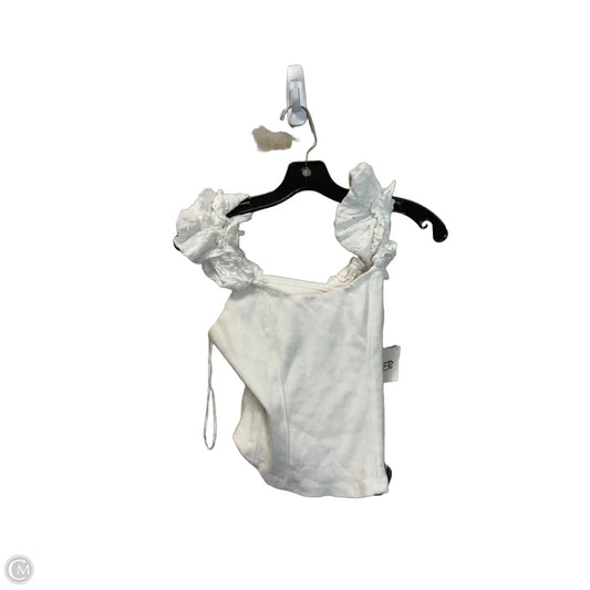 Top Short Sleeve By Anthropologie In White, Size: Xs