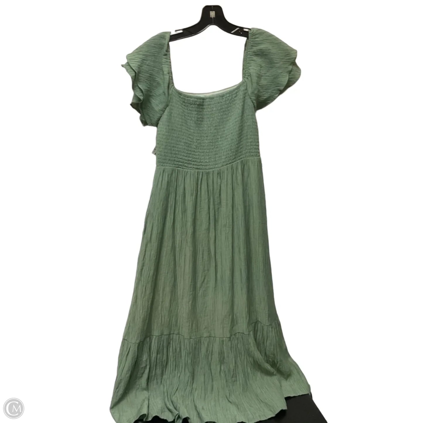 Dress Casual Midi By Cmc In Green, Size: M