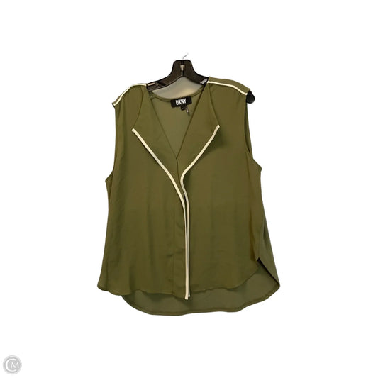 Top Sleeveless By Dkny In Green, Size: Xl