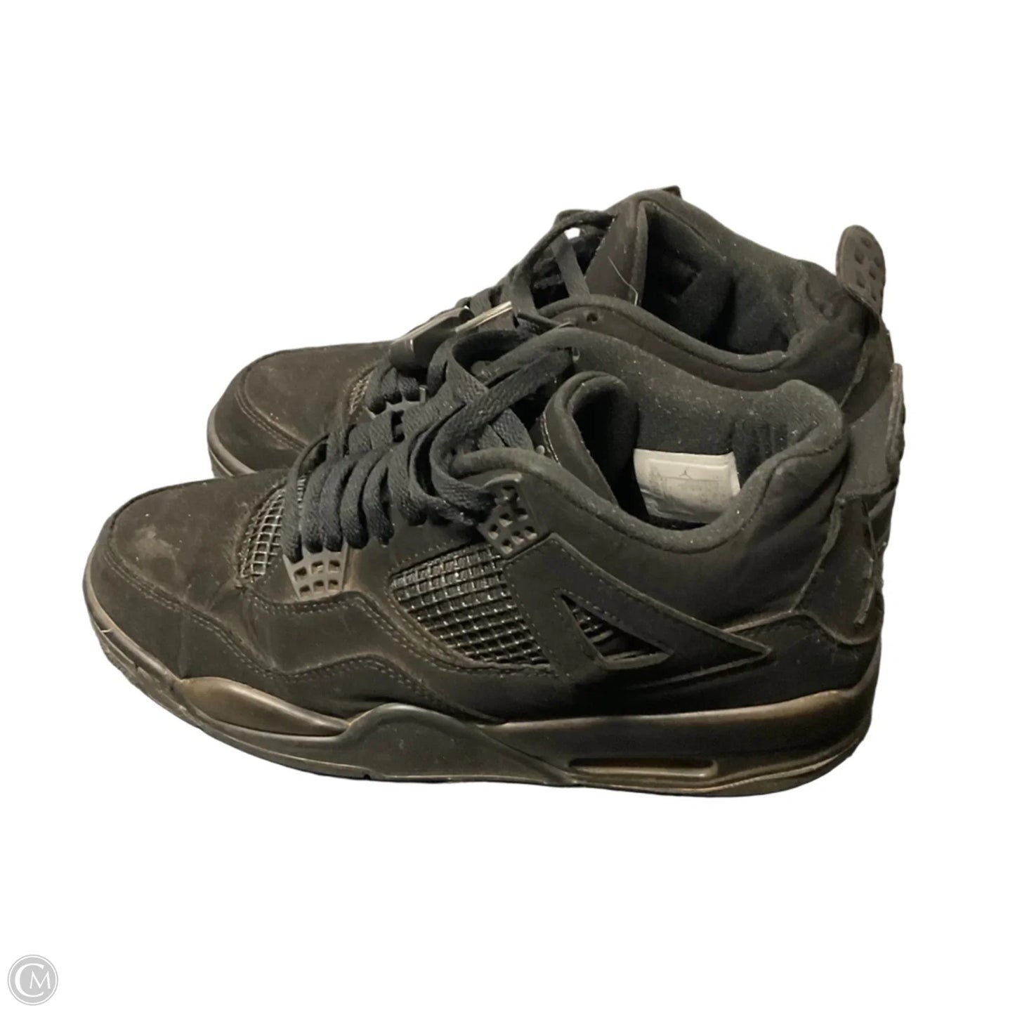 Shoes Luxury Designer By Jordan In Black, Size: 9.5