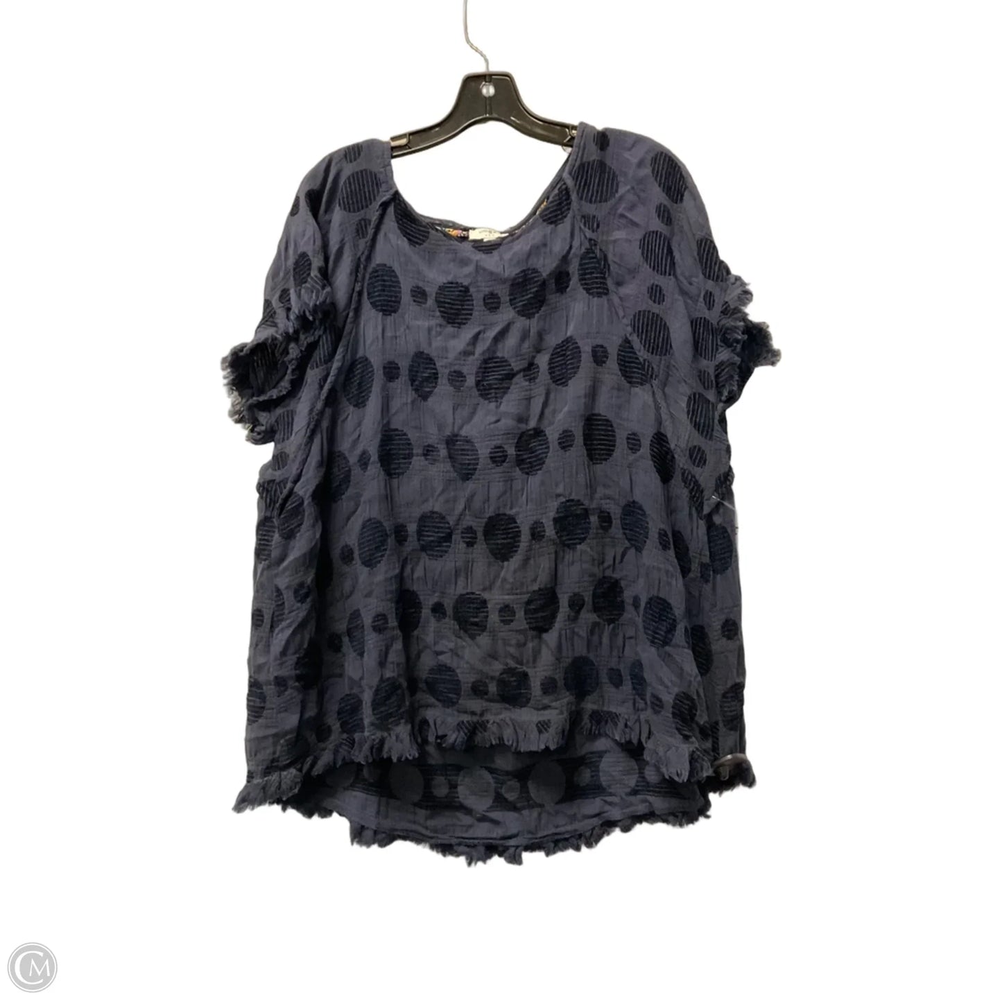 Top Short Sleeve By Umgee In Blue, Size: L