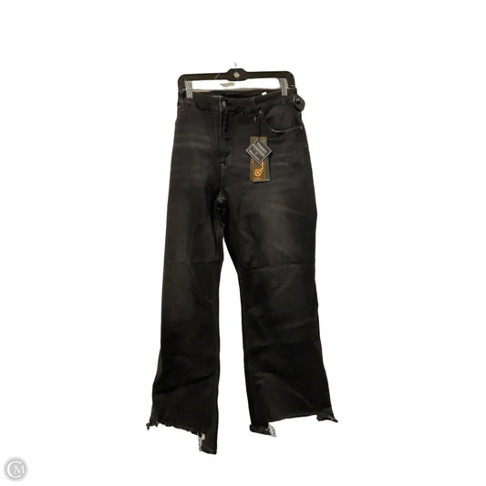 Jeans Straight By Risen In Black Denim, Size: 3x