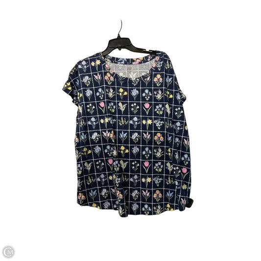 Top Short Sleeve By Crown And Ivy In Blue, Size: 2x